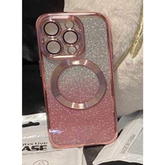 Brand New iPhone 15 Pro Phone Case - Pink Sparkle, Lilac Purple, Or Black Cover - Picture 2 of 4